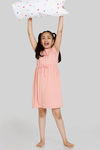 Zivame Girls Lounge Knit Poly Loungewear Dress - Coral cloud — thumbnail 4